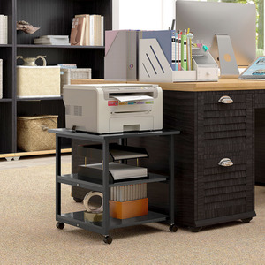 HOMCOM 3-Tier Printer Stand with Storage and Wheels by HOMCOM