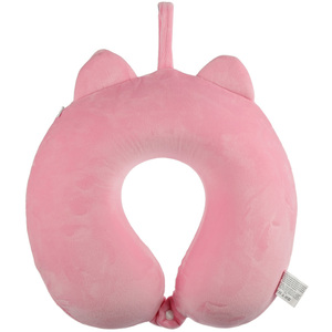 Relaxeazzz Memory Foam Plush Travel Pillow - Pig - Pink by Relaxeazzz