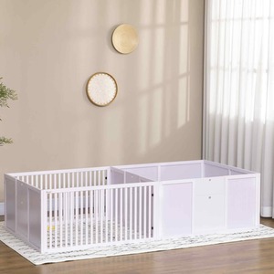 7 Panels Playpen for Indoors - White by PawHut