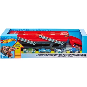 Mega Hauler Truck Transporter with 6 Expandable Levels - Red / 5 by Hot Wheels