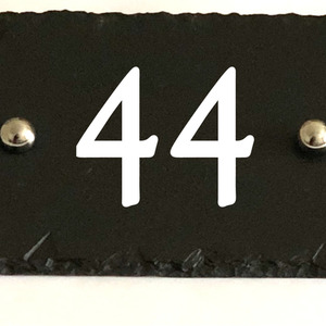 Rustic Slate Number 44 by The house nameplate company