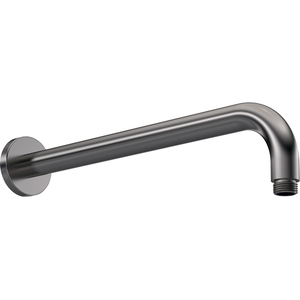 Round Wall Mount Shower Arm Brushed Pewter 345mm - Brushed Pewter by Balterley