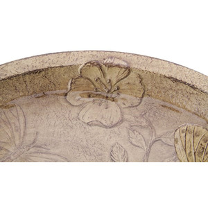 Butterfly Brook Solar Bird Bath with Lights - Yellow by Primrose