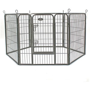 Heavy Duty 6 Panel Pet Cage - Grey / 80cm by Easipet