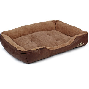Faux Fur Dog Bed in Brown by Actiaspet