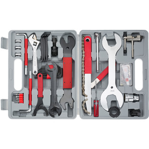 Tool Kit - 50-Piece DIY Set for Bikes - Grey by tectake