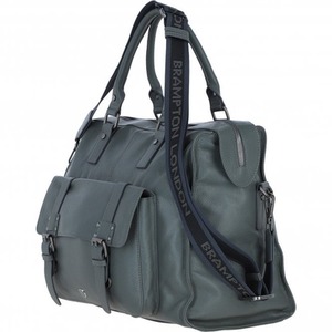Brampton London Leather Weekender Bag - 64807 - Grey by Brampton London