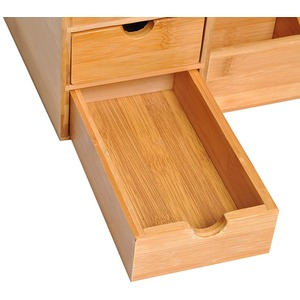 HOMCOM Bamboo Desktop Organiser - Natural by HOMCOM