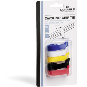 Durable CAVOLINE Cable Management Cable Ties - Assorted by Durable