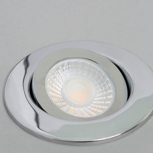 Lydia Bathroom Recessed Adjustable IP65 LED Downlight - Chrome by Litecraft