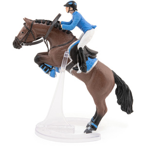 PAPO Horse and Ponies Jumping Horse with Riding Girl Toy Figure - Black by PAPO