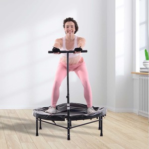 HOMCOM Trampoline Rebounder Indoor Outdoor Mini Jumper - Black by HOMCOM