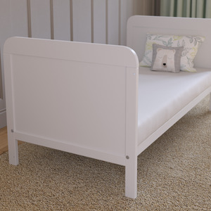 Levi Cot Bed With Mattress - White by Love For Sleep