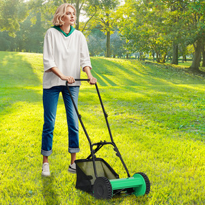 Push Lawn Mower Manual Grass Sweeper by Costway