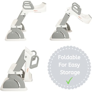 Potty Ladder Toilet Training Seat with Steps and Handles - White by Babycurls