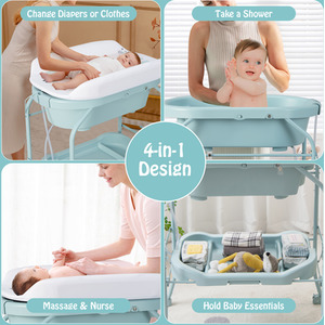 Baby Changing Table - Blue by Costway