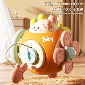 Activity Sensory Busy Cube Travel Toy 10in1 Montessori Learning - Orange by Dyzi