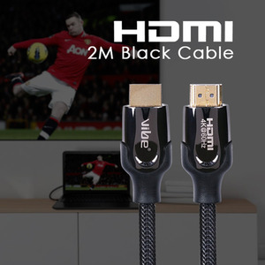 Vibe Premium Gold Plated HDMI to HDMI Cable - 2 metre - Black by Vibe