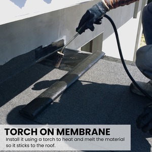 Premium Torch on Heavy Duty Roofing Felt Mineral Capsheet SBS Bitumen Membrane - Black by NOVECRAFTO