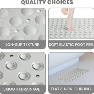 Bath Mat With Suction Cup Drainage Holes
