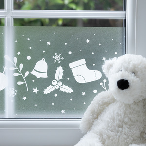 dc fix Winter Xmas Border Joy Static Cling Vinyl for Windows - white by d-c-fix