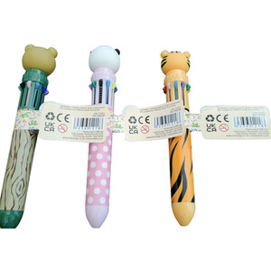 Animal 10 Colour Pen - Multicolour