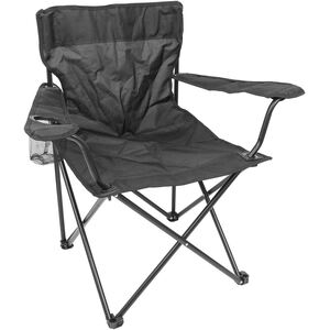 Folding Canvas Camping Chair - Matt Black - Black by Harbour Housewares