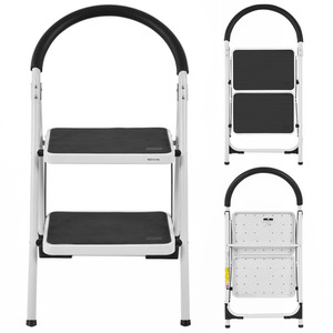 2-Step Household Ladder - Black by Costway