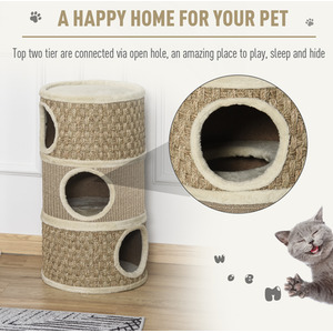 PawHut Cat Scratching Barrel - Brown by PawHut