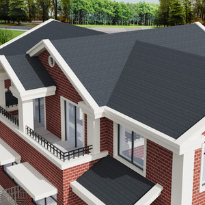 18 Piece Fish Scale Asphalt Roof Shingles - Black by lifeideas