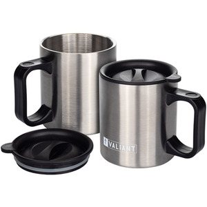Valiant Camping Kettle and Insulated Mug Set - Black by Valiant