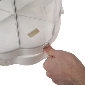 6-Gird Round Cereal Dispenser with Buttons - White by Kidkid