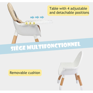 4-in-1 Convertible Baby High Chair-Brown - Brown by Costway