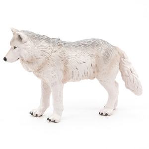 PAPO Wild Animal Kingdom Polar Wolf Toy Figure - 50195 - White by PAPO