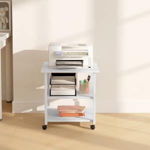 HOMCOM 3-Tier Printer Stand with Storage and Wheels by HOMCOM
