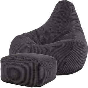 icon Dalton Gaming Bean Bag Chair and Footstool, Corduroy by icon