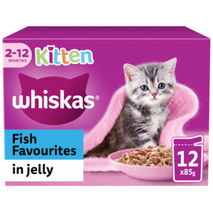Whiskas Kitten Pouches in Jelly - Fish Favourites by Whiskas
