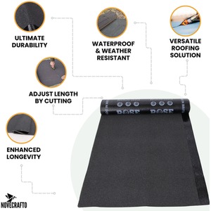 Premium Torch on Heavy Duty Roofing Felt Mineral Capsheet SBS Bitumen Membrane - Black by NOVECRAFTO