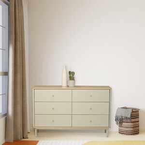 Emilia 6-Drawer Chest - Cream