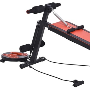 Sit Up Bench with Twist Waist Disc - Black by HOMCOM