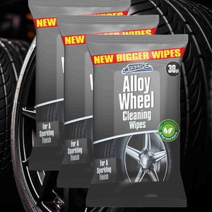 Alloy Wheel Cleaner Wipes Alloy Cleaning Wipe Dirt Dust Remover 30pk - White / 1 by Car-Pride