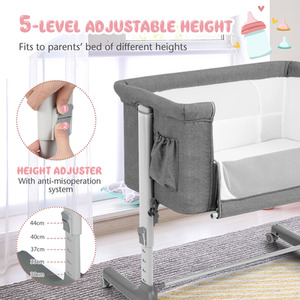 3-in-1 Baby Bedside Bassinet by Costway