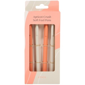 Pack of 4 Apricot Crush Soft Feel Pens