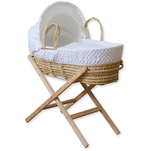 Dimple Palm Moses Basket - Grey by Clair de Lune