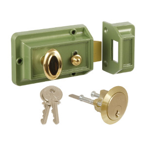 Traditional Narrow Night-Latch - Grey by Hiatt Hardware