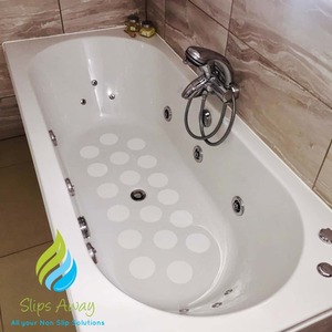 Non Slip Large Bath Stickers - White - White by Slips Away