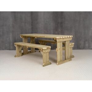 Wooden Picnic Table and Bench Set by Arbor Garden Solutions