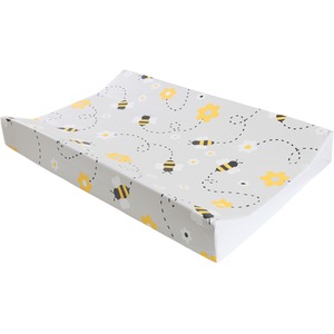Anti-Roll Wedge Baby Changing Mat - Grey Bee / Grey Bee by Babycurls