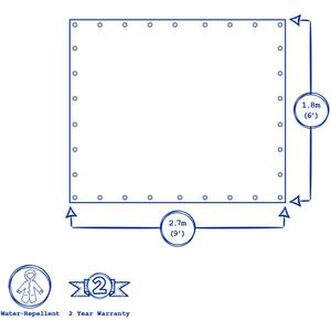 Waterproof Tarpaulin - Blue / 270cm by Blackspur