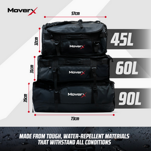 Heavy Duty Waterproof Rucksack 45L-90L - Black / 33cm by MoverX
